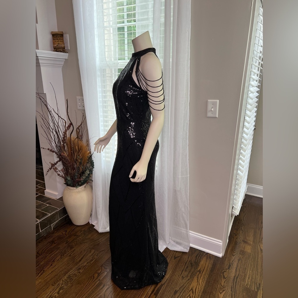 Miss ORD Black Sequin Dress  SZ. L - Picture 5 of 9